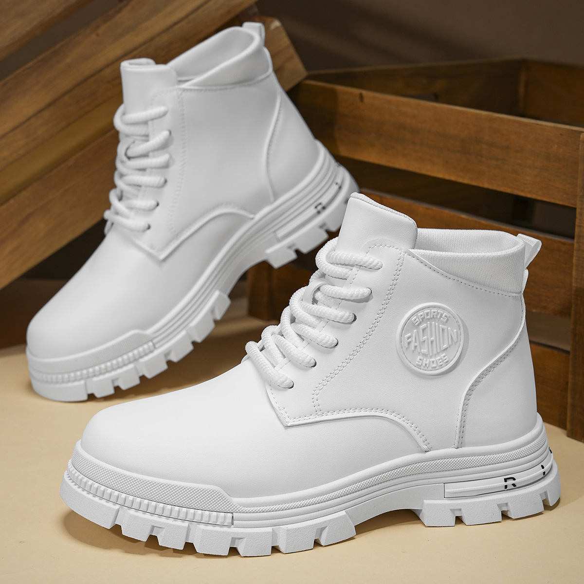 Men'S Shoes Timberland - Sepatu Bot Motor Putih Pria Modis