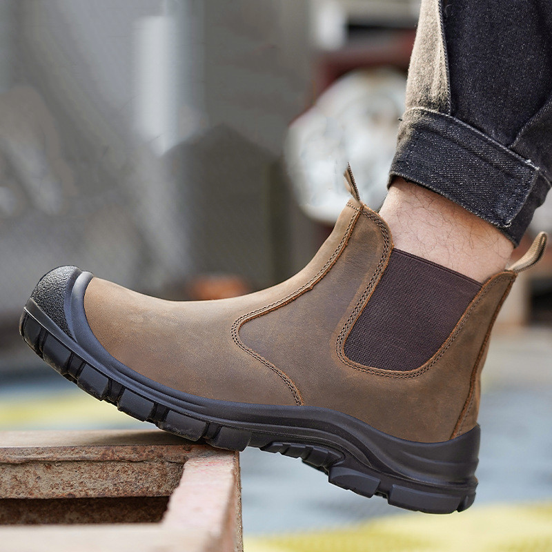 Men'S Shoes For Work - Sepatu Bot Kerja Penutup Kaki Baja