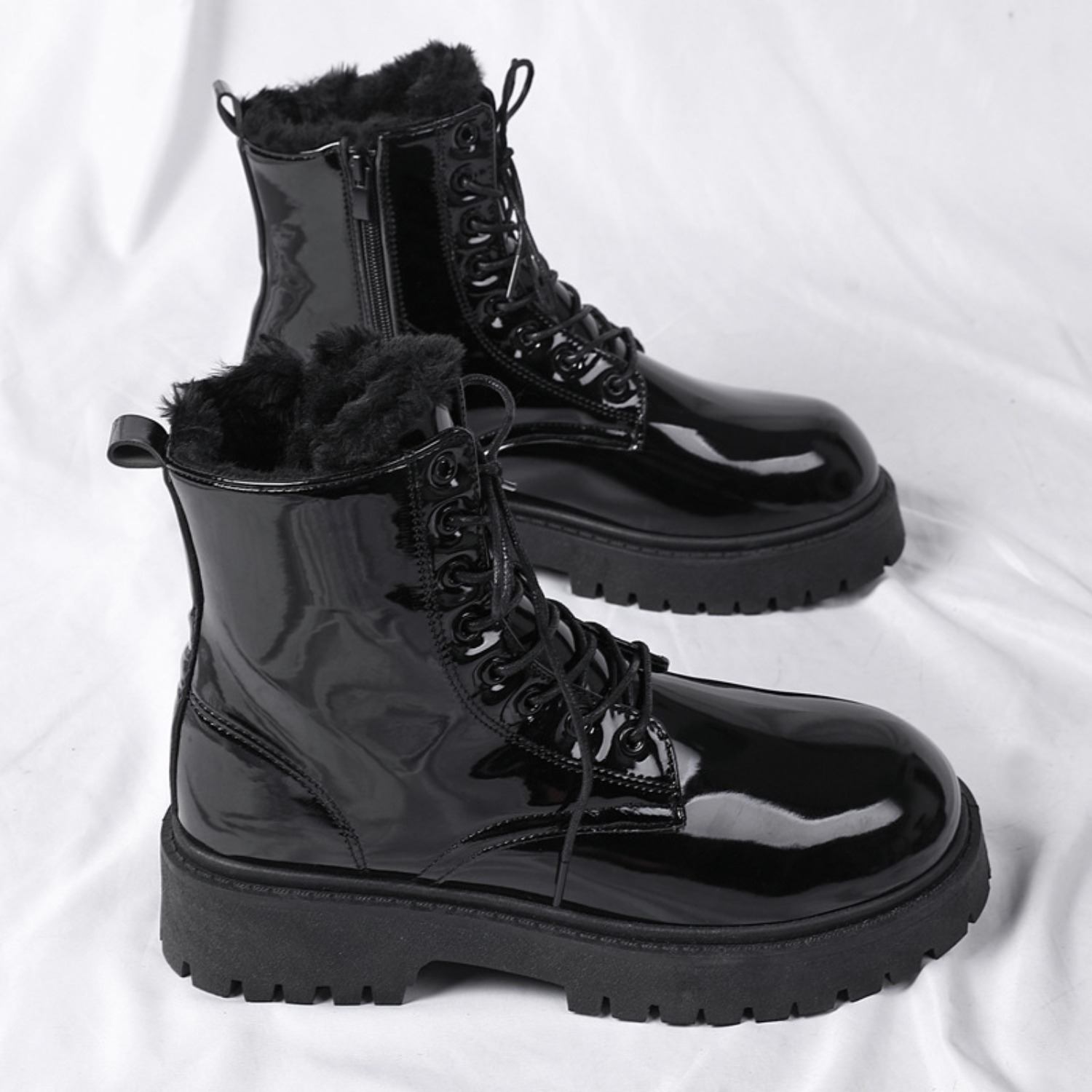 Sepatu bot pria berbulu hangat - Men'S Shoes For Work ulasan dan harga