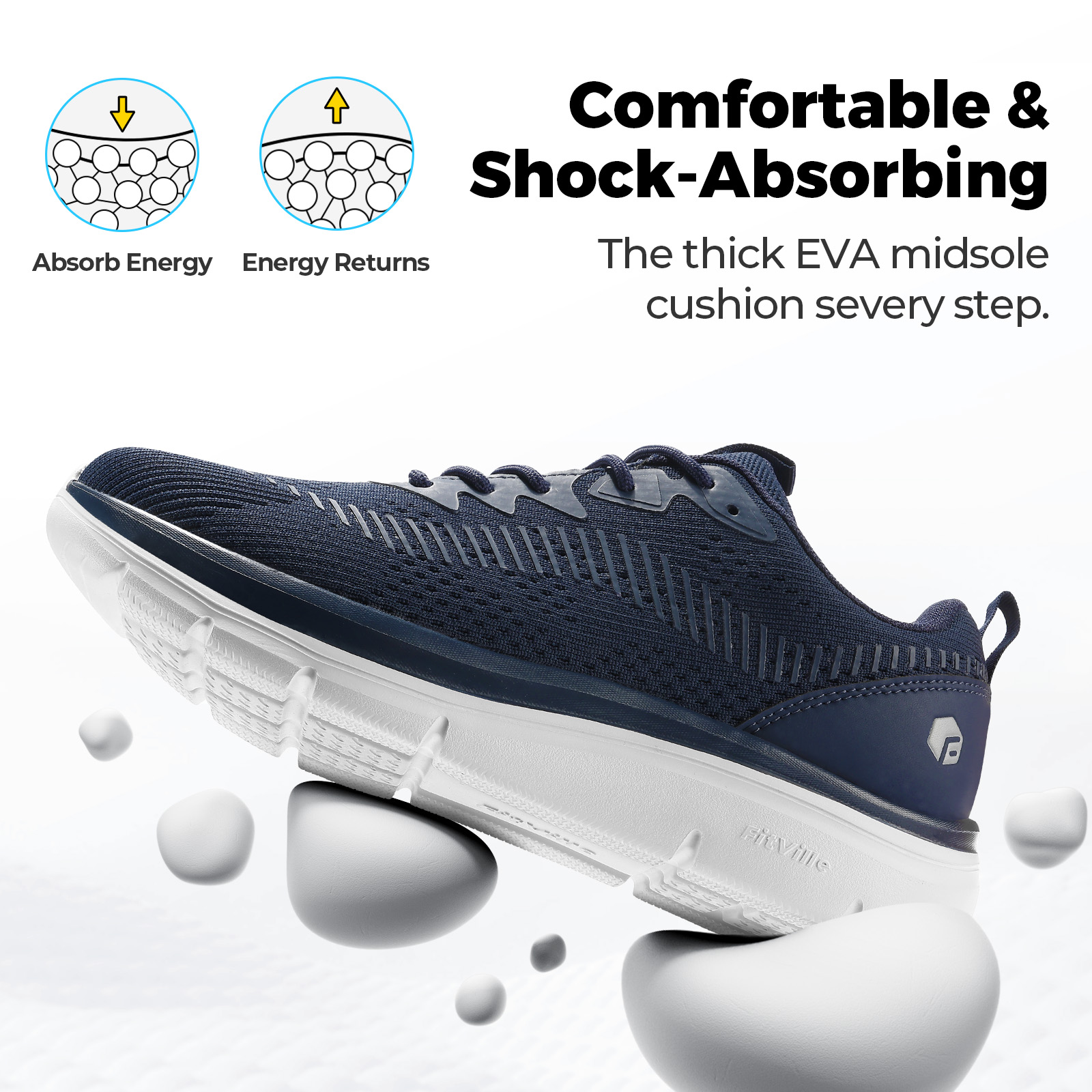 Sepatu Jalan Pria FitVille, Sn - Men'S Shoes For Plantar Fasciitis ulasan dan harga