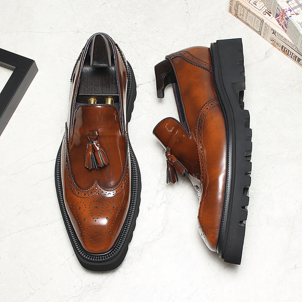 Sepatu Kulit Kasual Bisnis Pri - Men Shoes Eu To Us Size ulasan dan harga