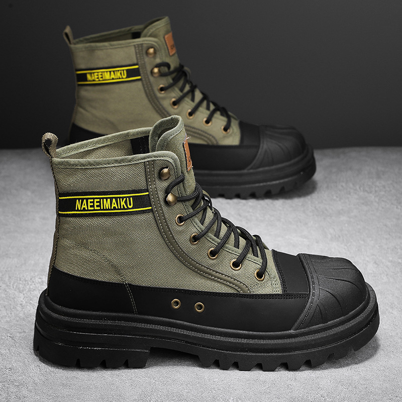 Sepatu Bot Kanvas Pria Sepatu  - Men'S Shoes For Work ulasan dan harga