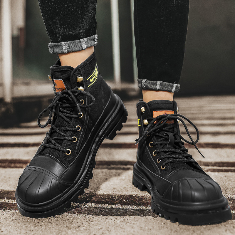 Sepatu Bot Kanvas Pria Sepatu  - Men'S Shoes For Work ulasan dan harga
