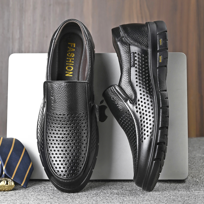 Sandal Kulit Asli Pria Sepatu  - Men Shoes Eu To Us Size ulasan dan harga