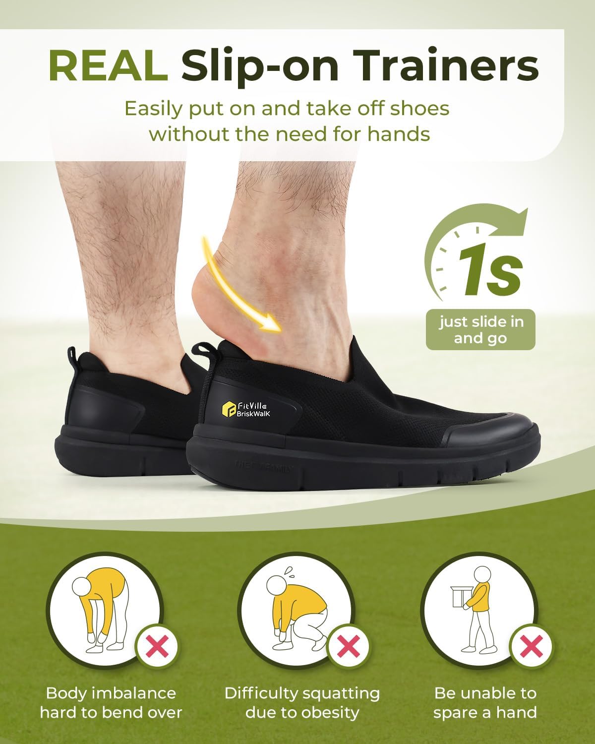 FitVille Sepatu Pria Extra Leb - Men'S Shoes For Plantar Fasciitis ulasan dan harga